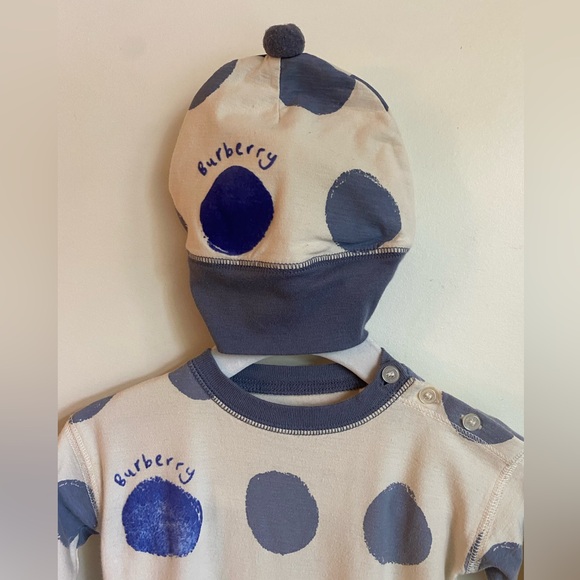 BURBERRY LONDON Boys' Polka Dot Onesie 3M - Picture 2 of 5
